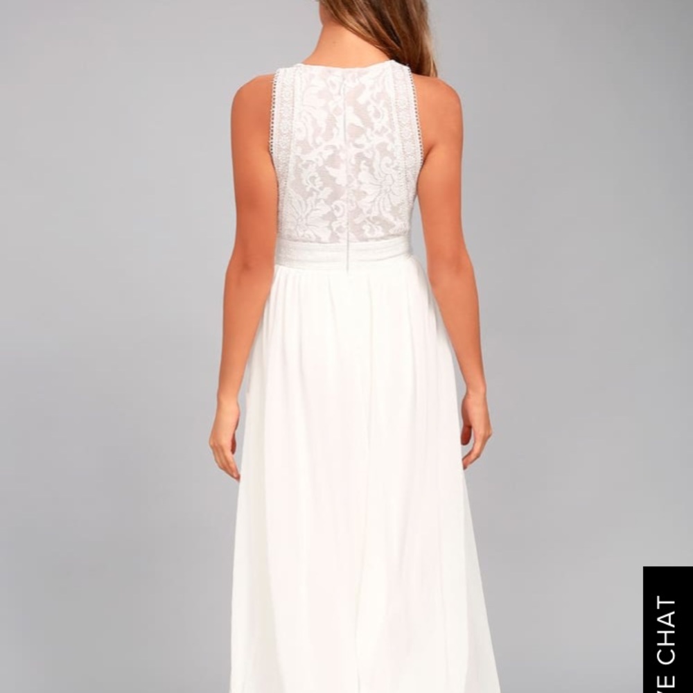 Lulu’s Forever And Always White Lace Maxi